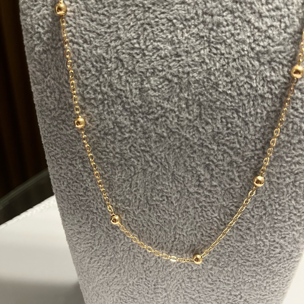 Gold filled beaded necklace